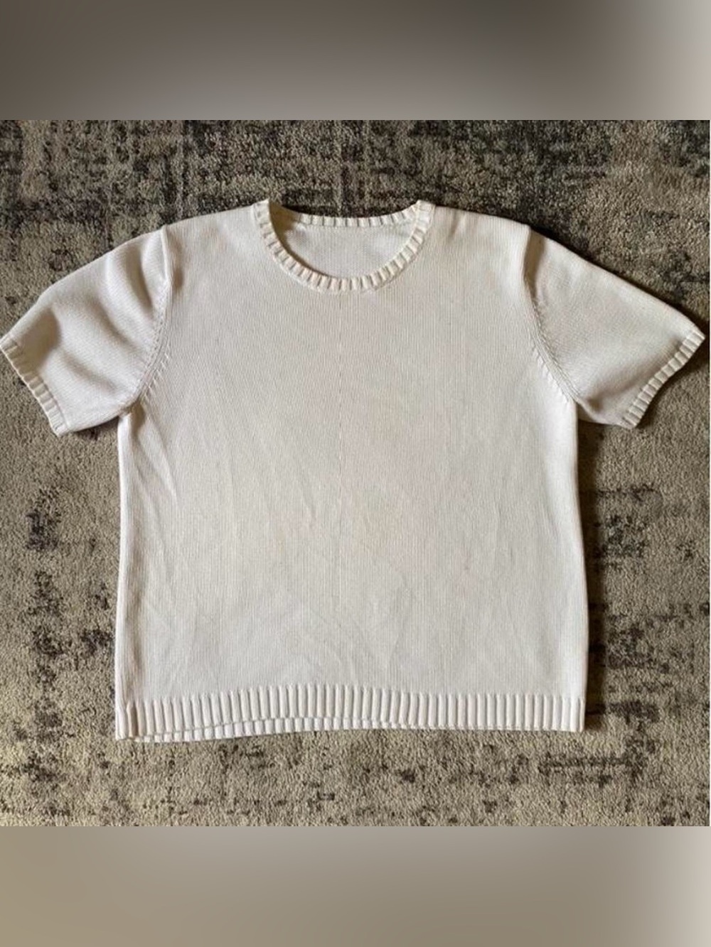 American Vintage Cream Short Sleeve Knit Tee